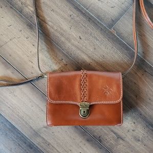 Patricia Nash Leather crossbody or wristlet purse